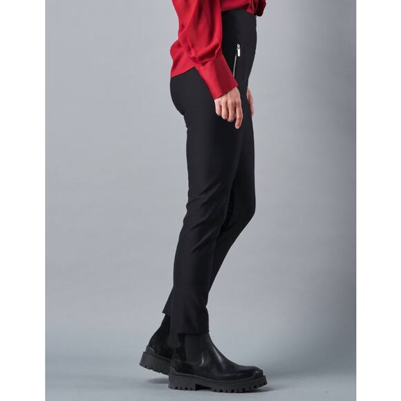 High Everyday Couture Minimalist Tech Hi-Waist Pant in Deep Navy Tech Rib Size 4 - Picture 2 of 11